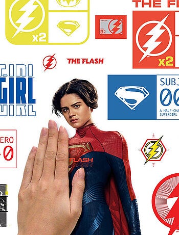 Stickers repositionnables - The Flash, Batman et Supergirl