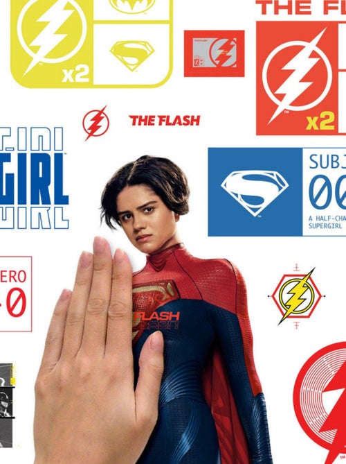 Stickers repositionnables - The Flash, Batman et Supergirl - Kiabi