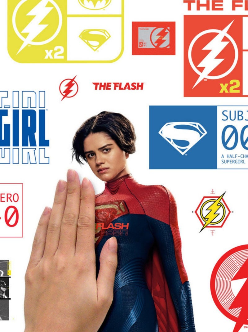 Stickers repositionnables - The Flash, Batman et Supergirl Multicolore - Kiabi