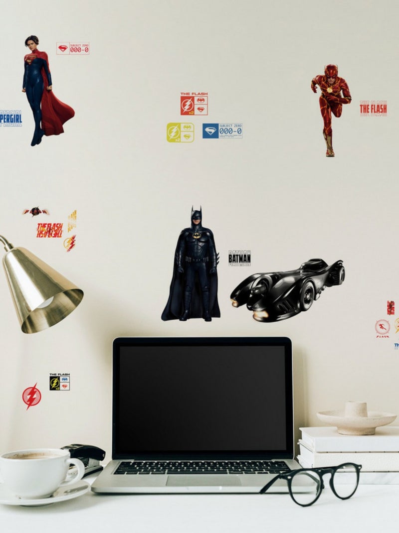 Stickers repositionnables - The Flash, Batman et Supergirl Multicolore - Kiabi