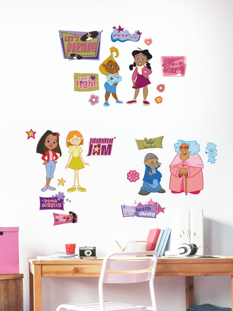 Stickers repositionnables - The Proud Family - 109 cm x 48 cm Multicolore - Kiabi