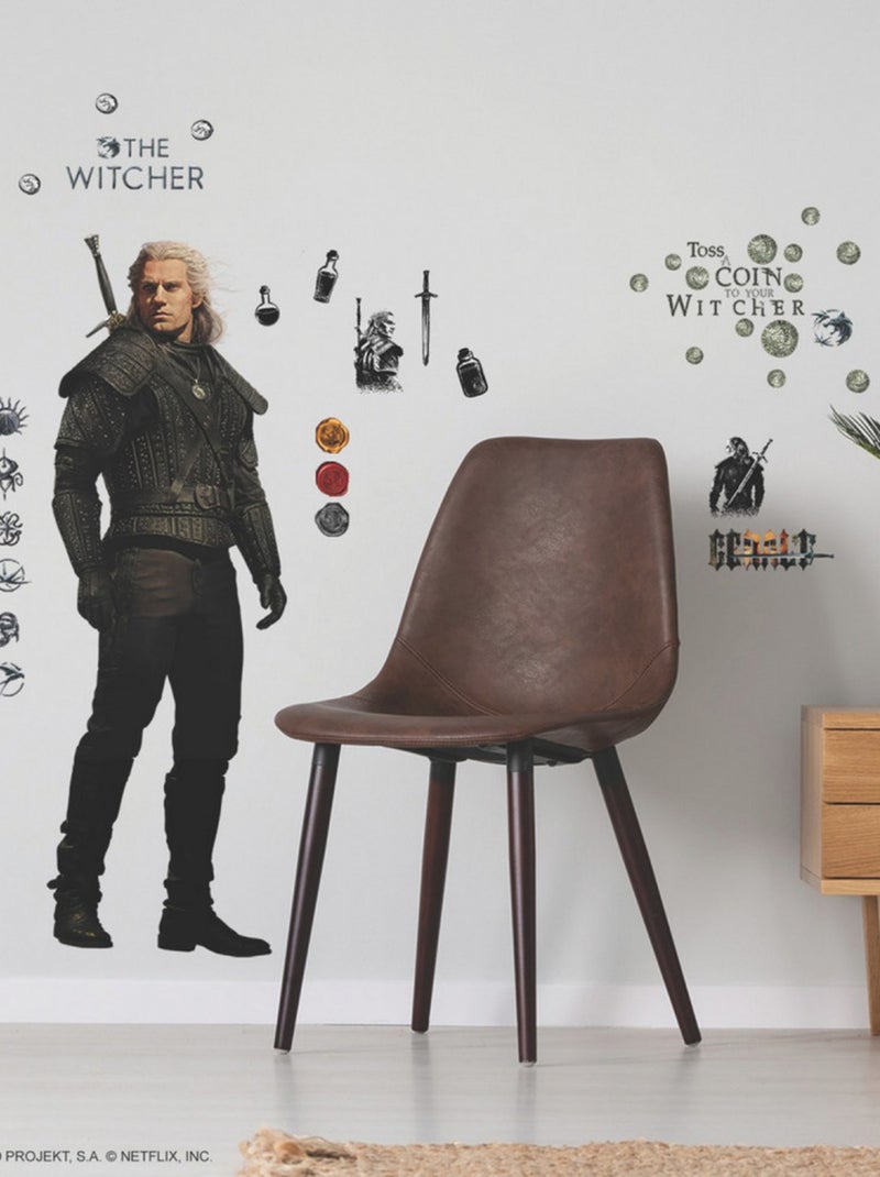Stickers repositionnables - The Witcher - Geralt de Riv Noir Noir - Kiabi