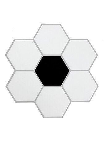 Stickers repositionnables - Tuile Hexagone Noir et Blanc