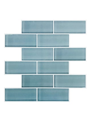 Stickers repositionnables - Tuiles en verre bleue