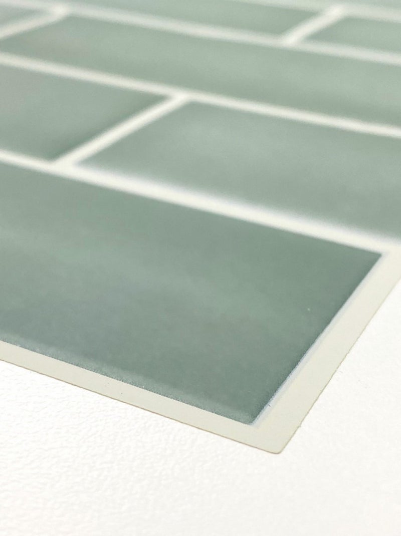 Stickers repositionnables - Tuiles en verre vertes Multicolore - Kiabi