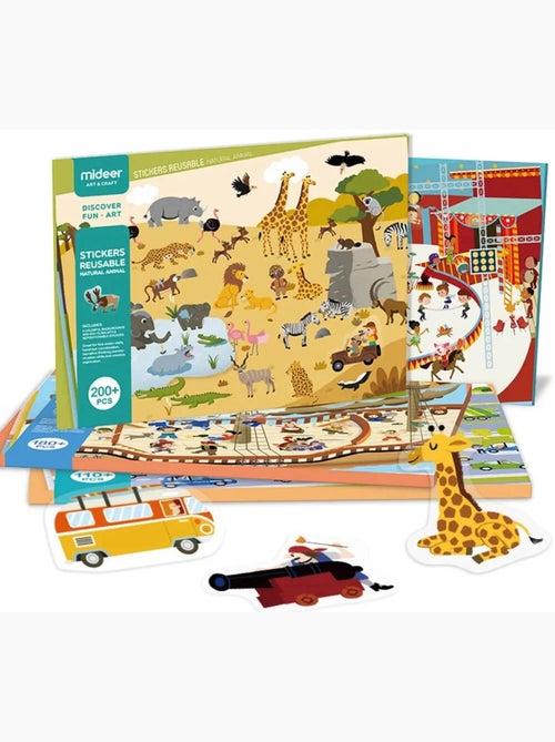 Stickers repositionnables Animaux - Kiabi