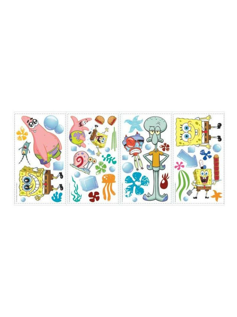 Stickers repositionnables Bob l'Eponge et ses amis Multicolore - Kiabi
