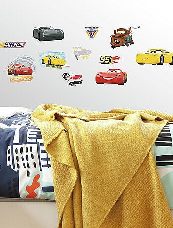 Stickers repositionnables Cars avec Flash McQueen Martin et ses amis de Disney 25,4CM X 45,7CM