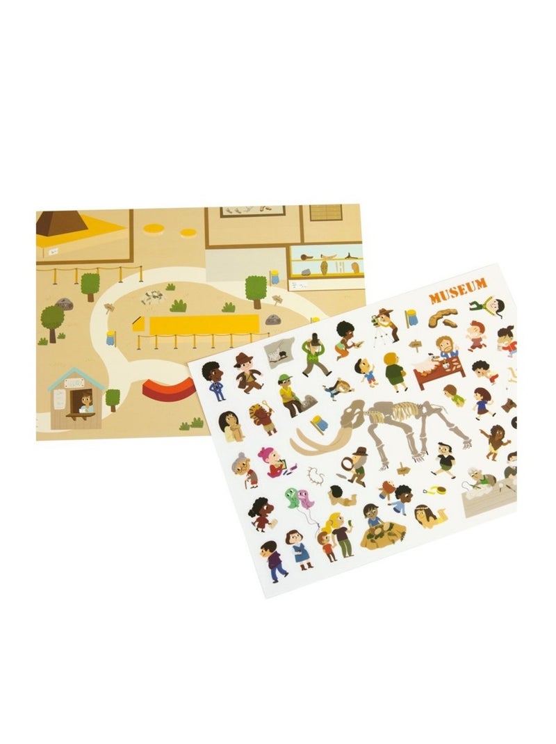 Stickers repositionnables Civilisations Bleu - Kiabi