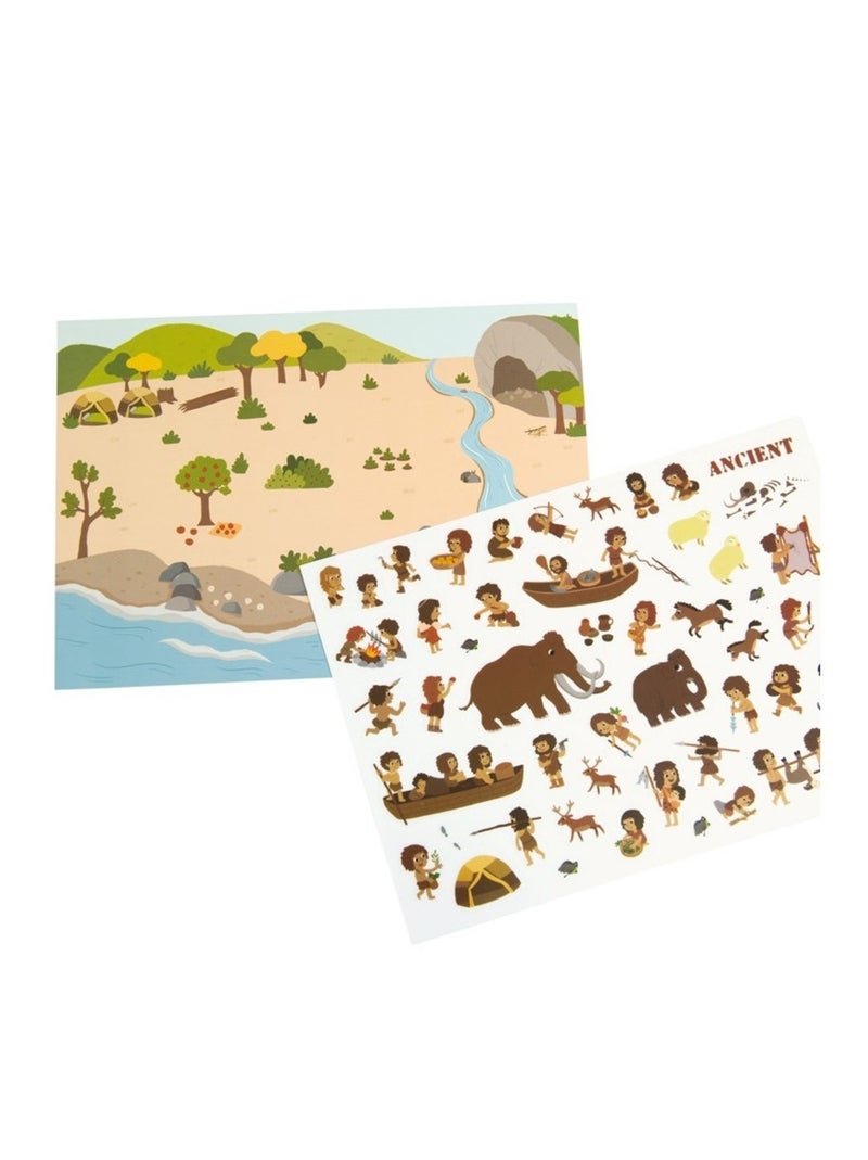 Stickers repositionnables Civilisations Bleu - Kiabi