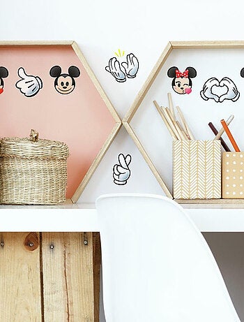 Stickers repositionnables Disney Mickey et Minnie envoient Emoji DISNEY 22x44cm