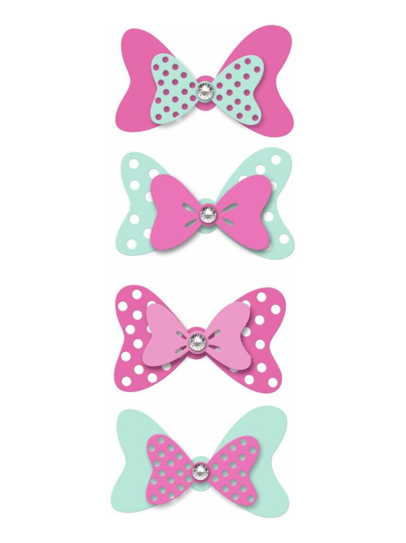 Stickers repositionnables Disney Minnie Mouse nœuds DISNEY - 8,89 cm x 5,588 cm Rose - Kiabi
