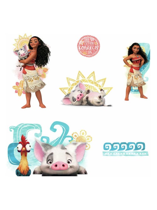 Stickers repositionnables Disney Vaiana et ses amis DISNEY -22x44 cm - Kiabi