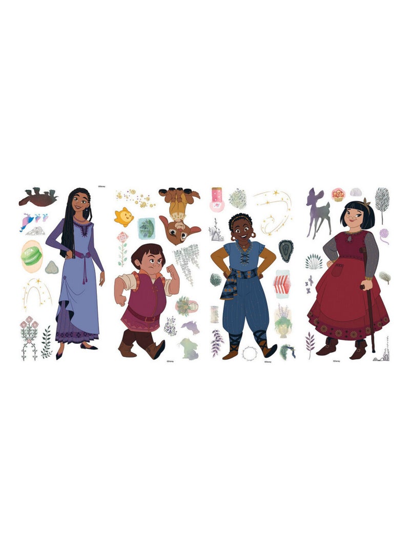 Stickers repositionnables Disney Wish Asha et ses amis Multicolore - Kiabi