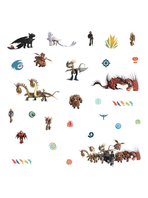 Stickers repositionnables Dragons : Le Monde Caché - Kiabi