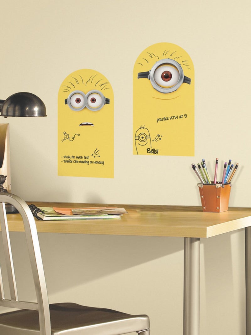 Stickers repositionnables et effaçables à sec - Les Minions Jaune - Kiabi