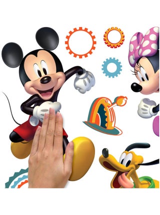 Stickers repositionnables et toise - Mickey, Minnie, Donald et Pluto - Disney - 89 cm x 18 cm