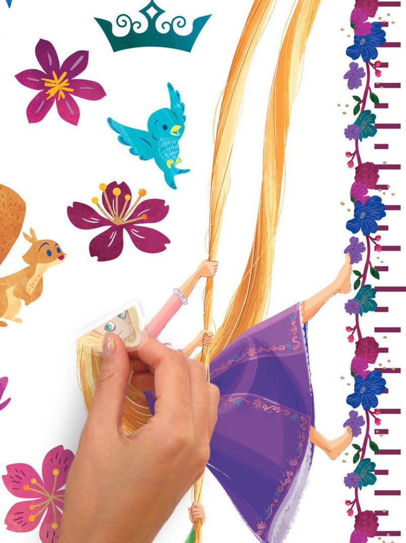 Stickers repositionnables et toise - Princesses Disney - 61 cm x 41 cm Multicolore - Kiabi
