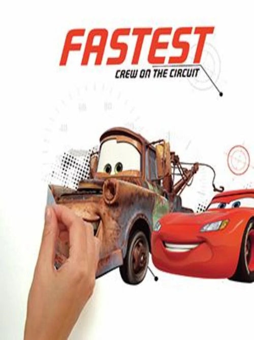 Stickers repositionnables Flash McQueen et ses amis Disney Cars 25,4CM X 45,7CM - Kiabi