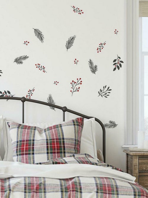 Stickers repositionnables fruits et feuilles de noël - Kiabi