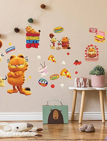 Stickers repositionnables Garfield le Film 31 pièces - 49,53x86,94 cm