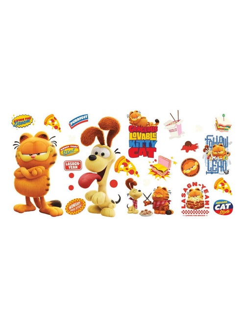 Stickers repositionnables Garfield le Film 31 pièces - 49,53x86,94 cm - Kiabi