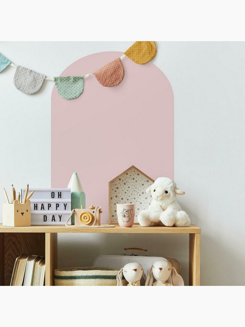 Stickers repositionnables grande arche rose Rose - Kiabi