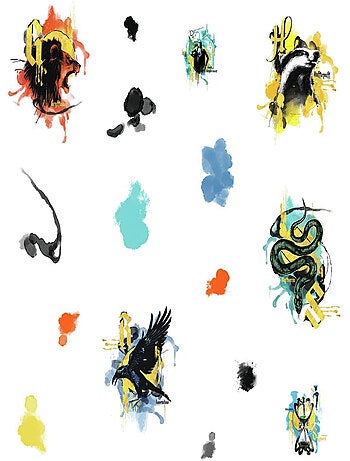 Stickers repositionnables Harry Potter La Maison Poudlard