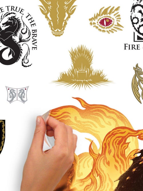 Stickers repositionnables House of the Dragon personnages 81x63 cm - Kiabi