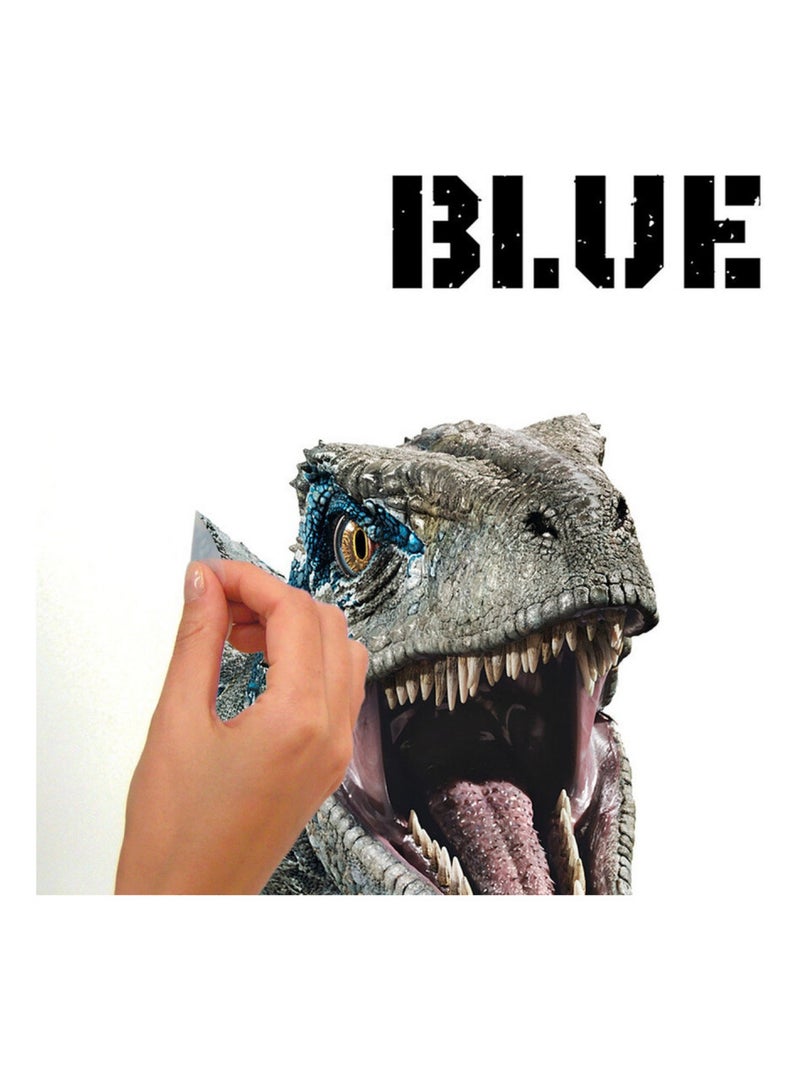 Stickers repositionnables Jurassic World : Fallen Kingdom - Vélociraptor Bleu Bleu - Kiabi