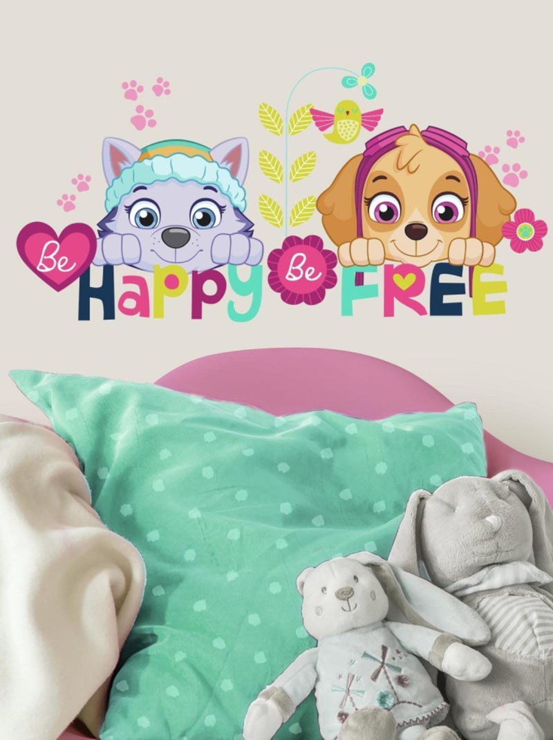 Stickers repositionnables La Pat'patrouille Skye et Everest 22,9CM X 44,1CM Multicolore - Kiabi