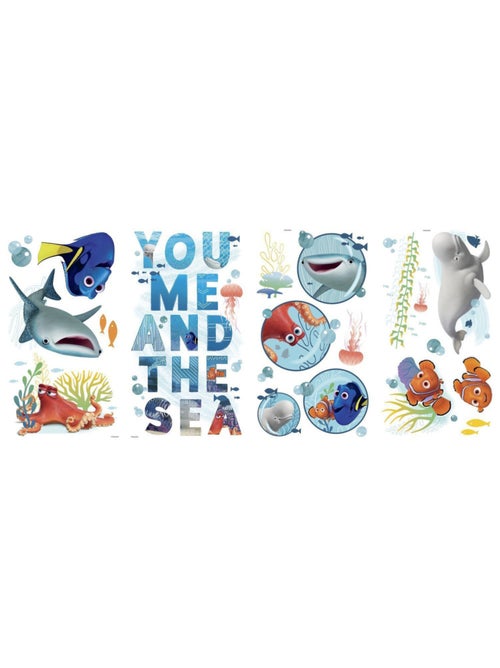 Stickers repositionnables Le Monde De Dory et ses amis de Disney 25,4CM X 45,7CM - Kiabi