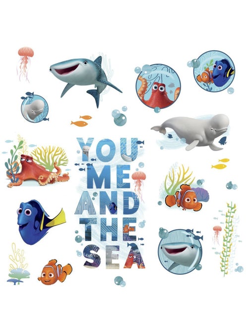 Stickers repositionnables Le Monde De Dory et ses amis de Disney 25,4CM X 45,7CM - Kiabi