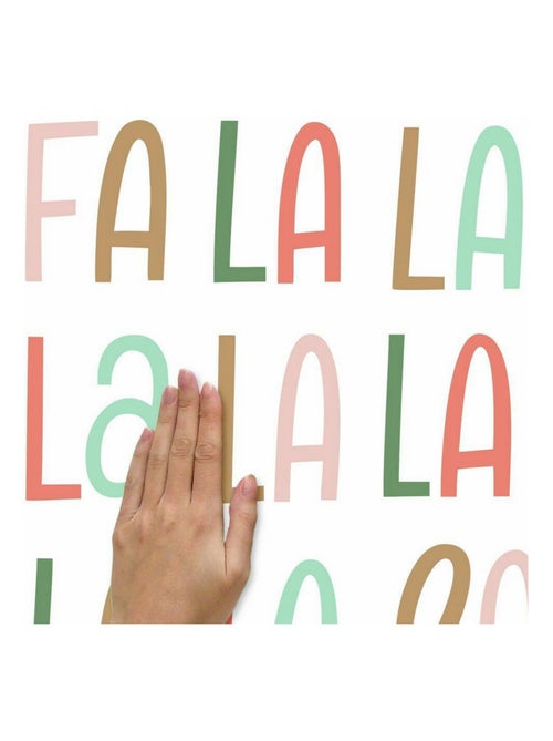 Stickers repositionnables Lettres et déco de noël « Falalala » - Kiabi