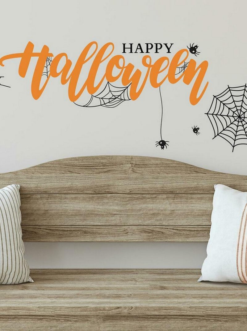 Stickers repositionnables lettres et motifs « Happy Halloween » Noir Noir - Kiabi