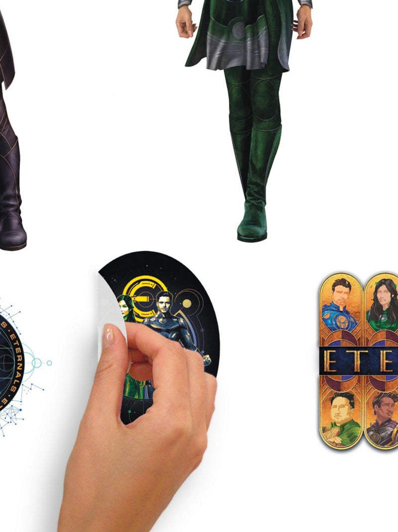 Stickers repositionnables Marvel Eternals 7 personnages et déco - 22 x 43 cm Multicolore - Kiabi