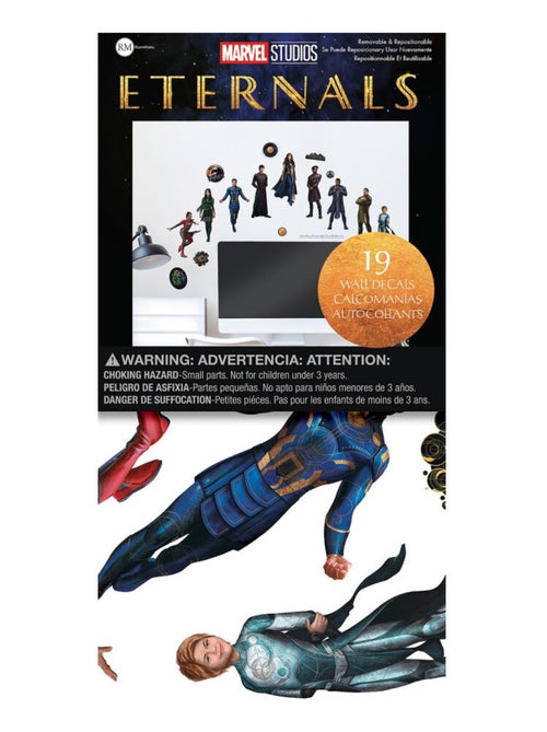 Stickers repositionnables Marvel Eternals 7 personnages et déco - 22 x 43 cm - Kiabi