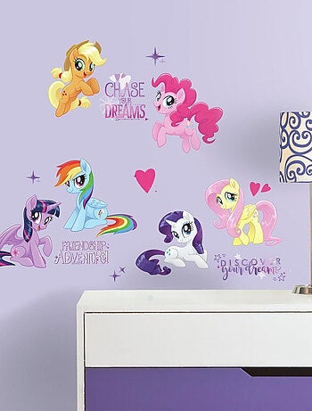 Stickers repositionnables Mon petit poney 22,9CM X 44,1CM