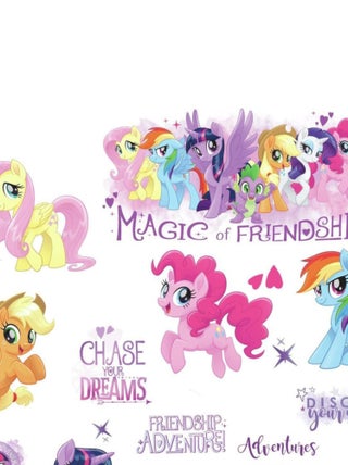 Stickers repositionnables Mon petit poney 22,9CM X 44,1CM
