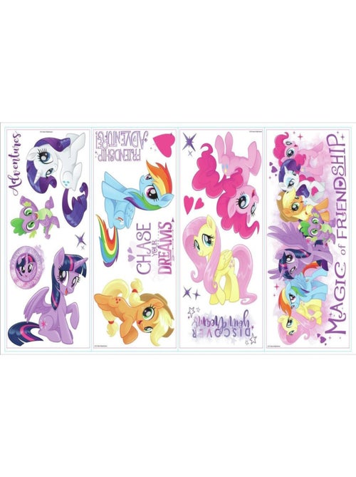 Stickers repositionnables Mon petit poney 22,9CM X 44,1CM - Kiabi