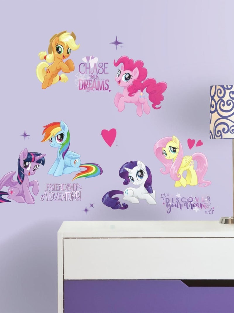 Stickers repositionnables Mon petit poney 22,9CM X 44,1CM Multicolore - Kiabi