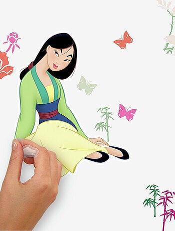 Stickers repositionnables Mulan DISNEY - 4 planches 22x44 cm