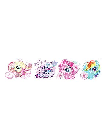 Stickers repositionnables My Little Pony Le Film aquarelle - 1 planche de 21.9 x 92.7 cm
