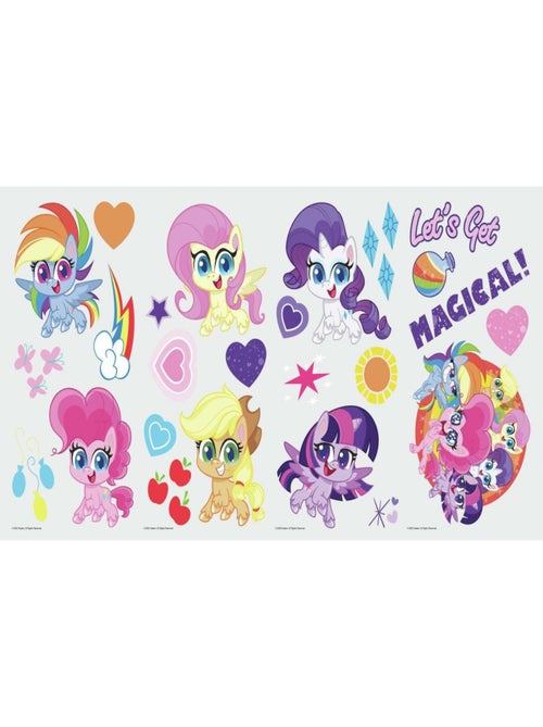 Stickers repositionnables My Little Pony Let's get magical - 43,8cm x 92,7cm - Kiabi