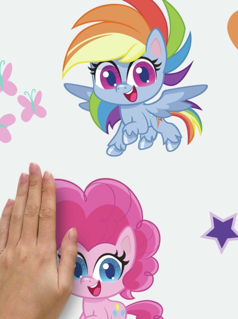 Stickers repositionnables My Little Pony Let's get magical - 43,8cm x 92,7cm Rose - Kiabi