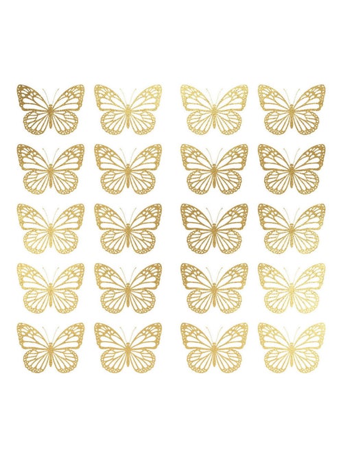 Stickers repositionnables Papillon en or - Kiabi