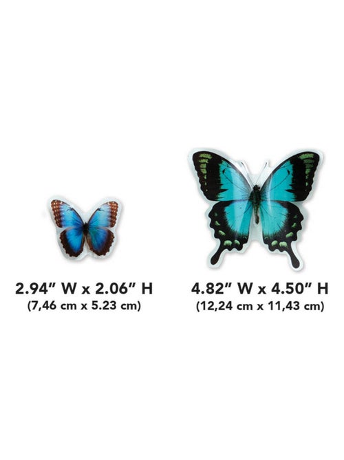 Stickers repositionnables Papillons bleus - Kiabi