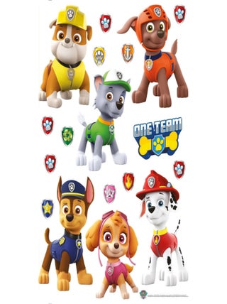 Stickers repositionnables Pat'Patrouille - modèle avec tous les personnages - 42.5CM x 65 CM