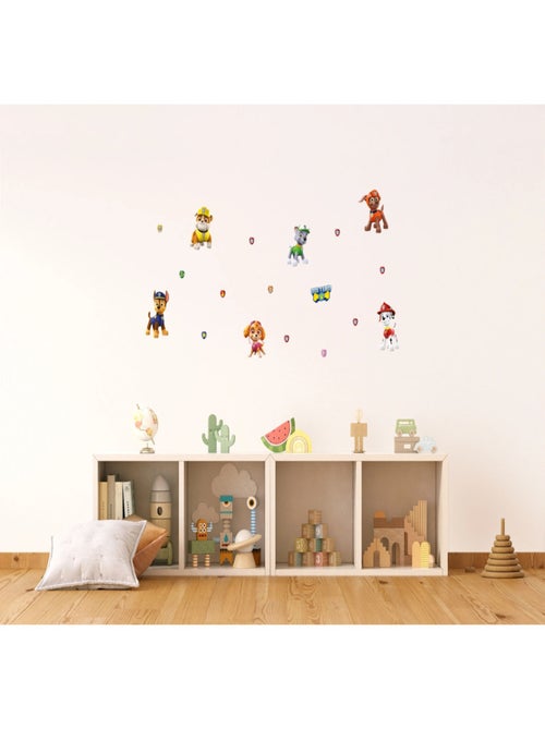 Stickers repositionnables Pat'Patrouille - modèle avec tous les personnages - 42.5CM x 65 CM - Kiabi