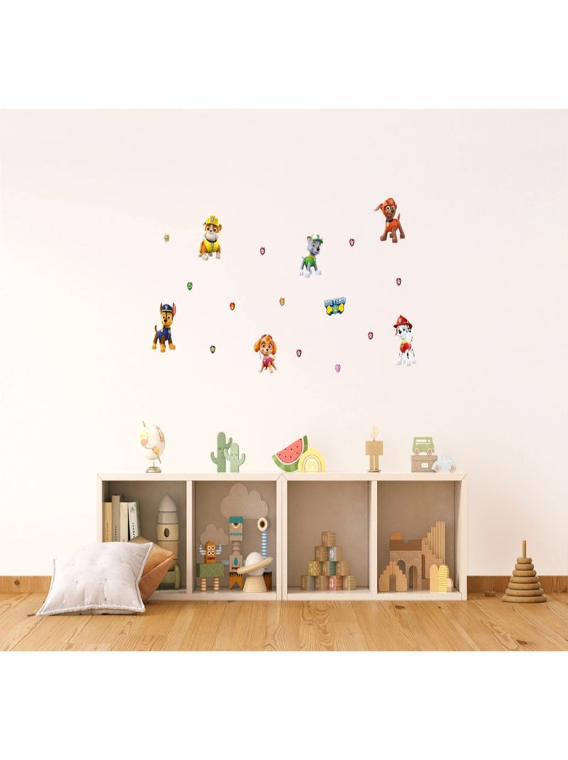 Stickers repositionnables Pat'Patrouille - modèle avec tous les personnages - 42.5CM x 65 CM Multicolore - Kiabi